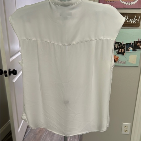 J. Crew Ivory White Blouse with Cap Sleeves - Picture 6 of 11